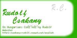 rudolf csakany business card